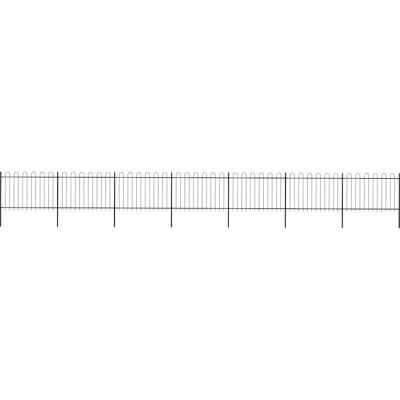 vidaXL Gartenzaun 11,9x1,2 m Schwarz Dekorativer Stahlzaun vidaXL Gartenzaun 11,9x1,2 m Schwarz Dekorativer Stahlzaun