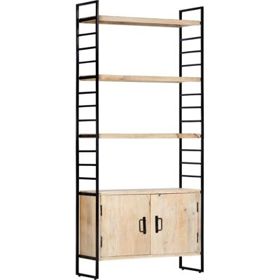 vidaXL 284421 Braune 4-stöckige Mango-Holz-Bücherregal - Bücherregal Möbel vidaXL 284421 Braune 4-stöckige Mango-Holz-Bücherregal - Bücherregal Möbel
