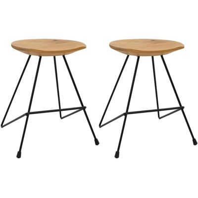 vidaXL Teakholz Hocker Set - Rustikale Inneneinrichtung & Gartenmöbel vidaXL Teakholz Hocker Set - Rustikale Inneneinrichtung & Gartenmöbel
