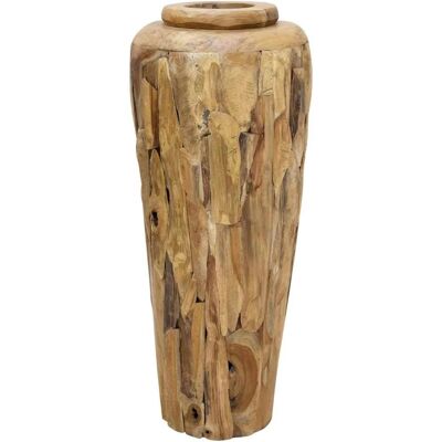 vidaXL dekoracyjny wazon z drewna teakowego 40x100cm - Rustykalna dekoracja ogrodu vidaXL dekoracyjny wazon z drewna teakowego 40x100cm - Rustykalna dekoracja ogrodu