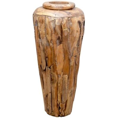 vidaXL Dekoracyjny wazon z litego drewna teak 40x80cm vidaXL Dekoracyjny wazon z litego drewna teak 40x80cm