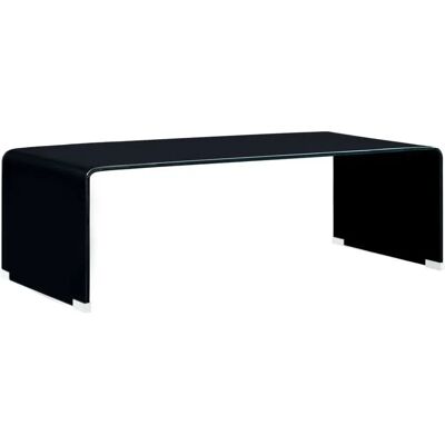 Tavolino da caffè in vetro temperato nero vidaXL - 98cm - Arredamento soggiorno Tavolino da caffè in vetro temperato nero vidaXL - 98cm - Arredamento soggiorno