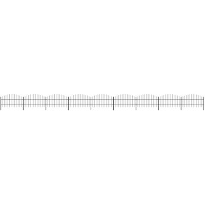 vidaXL Gartenzäun Steel 15,3m Schwarz - Gartenzaun vidaXL Gartenzäun Steel 15,3m Schwarz - Gartenzaun