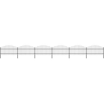 vidaXL Gartenzäun Stahl Privatsphäre - 10,2m (1-1,25m) Schwarz vidaXL Gartenzäun Stahl Privatsphäre - 10,2m (1-1,25m) Schwarz