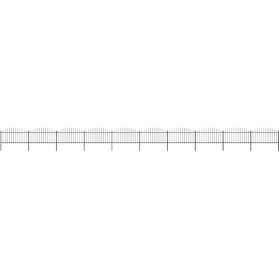 vidaXL Gartenzäun mit Speerspitzen - 17m Stahl vidaXL Gartenzäun mit Speerspitzen - 17m Stahl
