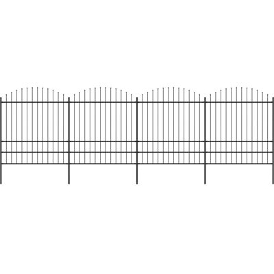 vidaXL Gartenzäun mit Speerspitzen Stahl (1,75-2)x6,8 m - Gartenzäun vidaXL Gartenzäun mit Speerspitzen Stahl (1,75-2)x6,8 m - Gartenzäun