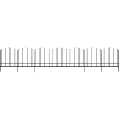 vidaXL Gartenzäun mit Speerspitzen 175-200 cm Schwarz - Gartenzaun vidaXL Gartenzäun mit Speerspitzen 175-200 cm Schwarz - Gartenzaun