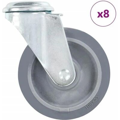 vidaXL Drehrollen mit Schraubbefestigung 100 mm - Rollen vidaXL Drehrollen mit Schraubbefestigung 100 mm - Rollen