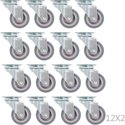 vidaXL Obrotowe kółka 72 szt - 50 mm - Meble & Sprzęt vidaXL Obrotowe kółka 72 szt - 50 mm - Meble & Sprzęt