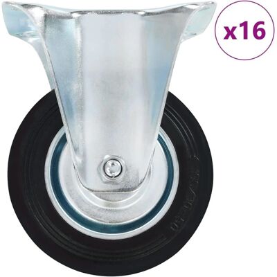 vidaXL 16 stk Faste hjul 100 mm - Hjul vidaXL 16 stk Faste hjul 100 mm - Hjul