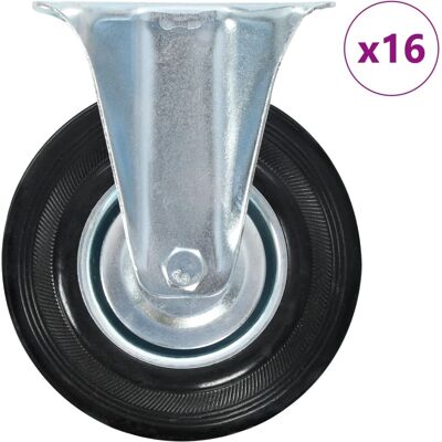 vidaXL 16 faste hjul 125mm - Til møbler og udstyr vidaXL 16 faste hjul 125mm - Til møbler og udstyr