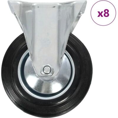 vidaXL 8 stk Faste hjul - Møbelhjul - 160 mm vidaXL 8 stk Faste hjul - Møbelhjul - 160 mm