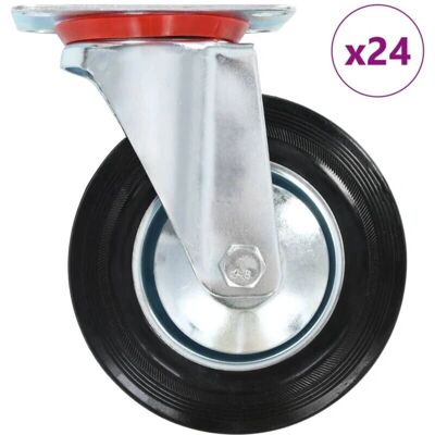 vidaXL 24 stk Drejbare hjul 160 mm - Hjul vidaXL 24 stk Drejbare hjul 160 mm - Hjul