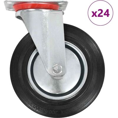 vidaXL 24 Stück Drehrollen - Möbelrollen - Rollen vidaXL 24 Stück Drehrollen - Möbelrollen - Rollen
