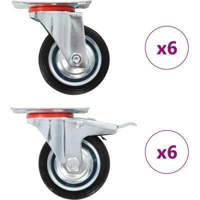vidaXL 75 mm Drehrollen - Rollen vidaXL 75 mm Drehrollen - Rollen