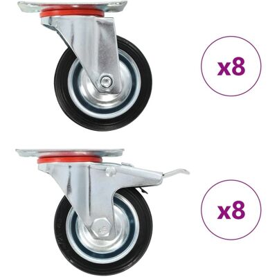 vidaXL 75 mm Drehbare Rollen - Möbel & Geräte vidaXL 75 mm Drehbare Rollen - Möbel & Geräte