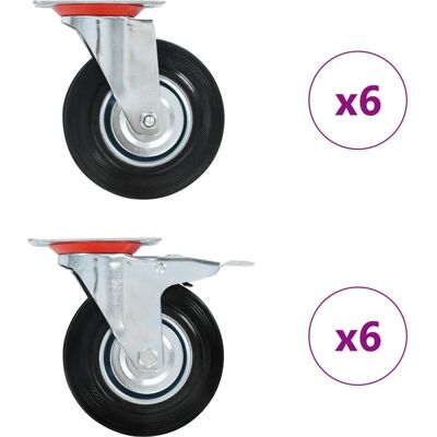 vidaXL 12 stk Svinghjul - Til møbler og udstyr vidaXL 12 stk Svinghjul - Til møbler og udstyr
