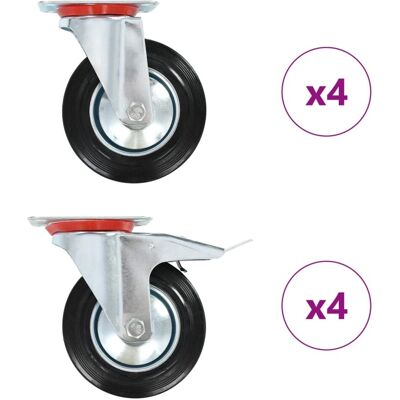 vidaXL 8 Stück Drehrollen - Rollen vidaXL 8 Stück Drehrollen - Rollen