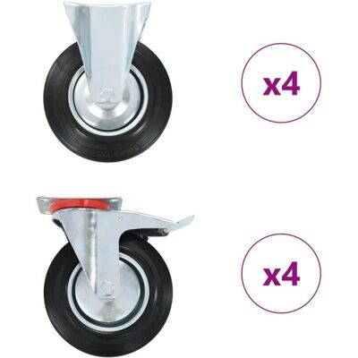 vidaXL 8 kpl Pyörät huonekaluja ja laitteita varten vidaXL 8 kpl Pyörät huonekaluja ja laitteita varten