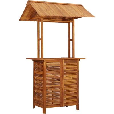 vidaXL Table de bar d'extérieur avec toit - Table extérieure vidaXL Table de bar d'extérieur avec toit - Table extérieure