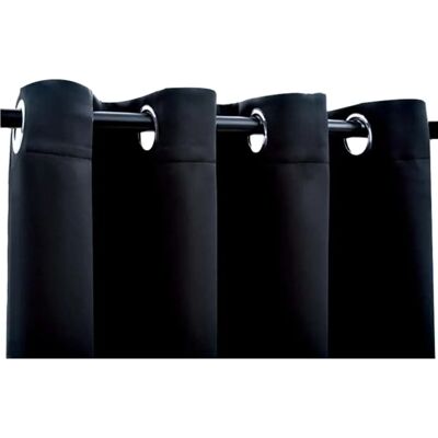 vidaXL Verdunkelungsvorhang mit Metallringen Schwarz 290x245cm - Vorhang vidaXL Verdunkelungsvorhang mit Metallringen Schwarz 290x245cm - Vorhang