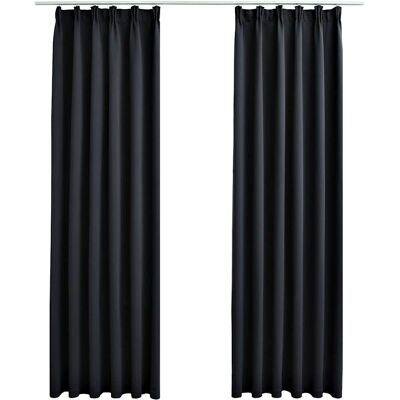 Tende oscuranti con ganci vidaXL nere 225cm - Tipo di tenda Tende oscuranti con ganci vidaXL nere 225cm - Tipo di tenda