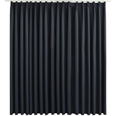 vidaXL Verdunkelungsvorhang mit Haken - Schwarz - 290x245 cm - Vorhang vidaXL Verdunkelungsvorhang mit Haken - Schwarz - 290x245 cm - Vorhang