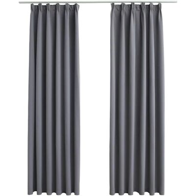 vidaXL Blackout Gardiner Grå 140x245cm - Gardiner vidaXL Blackout Gardiner Grå 140x245cm - Gardiner