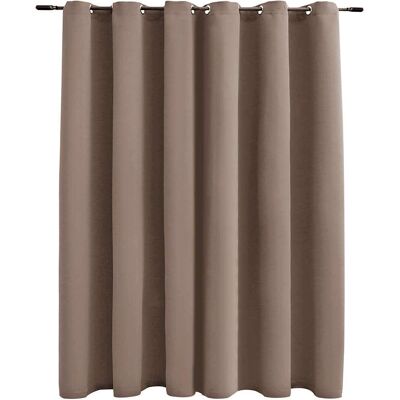 vidaXL Verdunkelungsgardin mit Metallringen Taupe - Vorhang vidaXL Verdunkelungsgardin mit Metallringen Taupe - Vorhang
