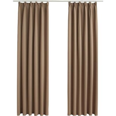 Tende oscuranti con ganci Taupe 140x175cm vidaXL - Tende Tende oscuranti con ganci Taupe 140x175cm vidaXL - Tende