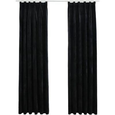 VidaXL Blackout Curtains - Velvet - 2 pcs, 140x225cm VidaXL Blackout Curtains - Velvet - 2 pcs, 140x225cm