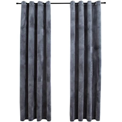 vidaXL Blackout Curtains with Rings - 140x225cm vidaXL Blackout Curtains with Rings - 140x225cm