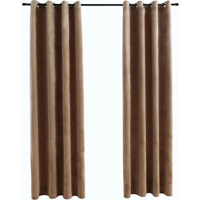 Tende oscuranti in velluto beige vidaXL 2x 140x175cm Tende oscuranti in velluto beige vidaXL 2x 140x175cm