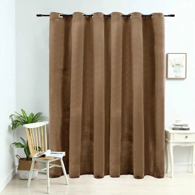 Tenda oscurante velluto beige vidaXL 290x245 cm - Finestra Tenda oscurante velluto beige vidaXL 290x245 cm - Finestra