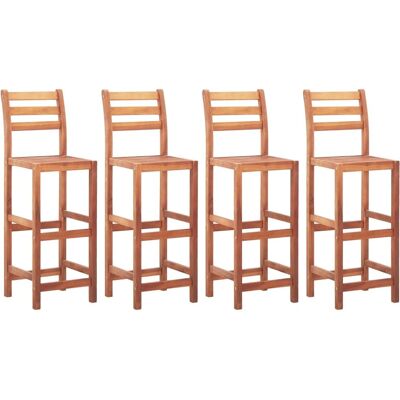 vidaXL 4 Stück Massive Akazienholz Barhocker mit Rückenlehne Garten Thekenhocker vidaXL 4 Stück Massive Akazienholz Barhocker mit Rückenlehne Garten Thekenhocker