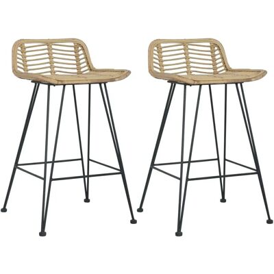 vidaXL 285232 Barhocker aus natürlichem Rattan - Bar Typ vidaXL 285232 Barhocker aus natürlichem Rattan - Bar Typ