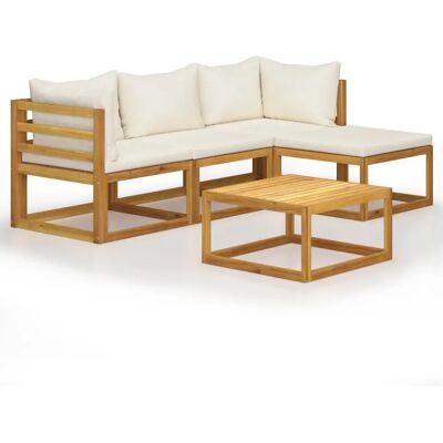 Conjunto de Móveis para Exterior VidaXL - Madeira de Acácia Durável e Modular - Almofadas Incluídas - Centro de Jardim Conjunto de Móveis para Exterior VidaXL - Madeira de Acácia Durável e Modular - Almofadas Incluídas - Centro de Jardim
