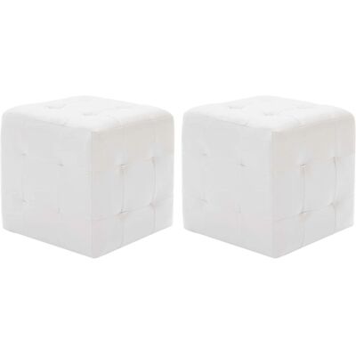 Conjunto de 2 pufs VidaXL en cuero sintético 30x30x30cm - Puf/taburete Conjunto de 2 pufs VidaXL en cuero sintético 30x30x30cm - Puf/taburete