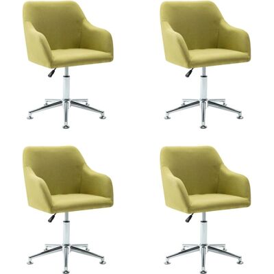 VidaXL - Drehstühle Set 4 Grün Stoff VidaXL - Drehstühle Set 4 Grün Stoff