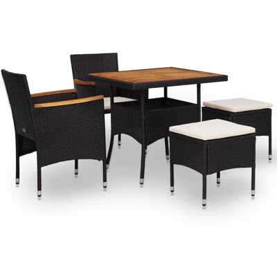 VidaXL Outdoor-Möbelset - Langlebige Gartentisch mit Akazie & Rattan VidaXL Outdoor-Möbelset - Langlebige Gartentisch mit Akazie & Rattan