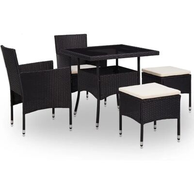 VidaXL Outdoor Furniture Set - Schwarz - Gartenset VidaXL Outdoor Furniture Set - Schwarz - Gartenset
