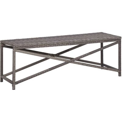 vidaXL Tuinbank in rattan PE grijs 120cm - Tuinbank vidaXL Tuinbank in rattan PE grijs 120cm - Tuinbank