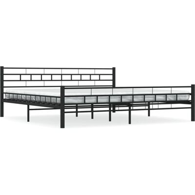 vidaXL 285281 Sängram i svart stål 200x200cm - Sängram vidaXL 285281 Sängram i svart stål 200x200cm - Sängram