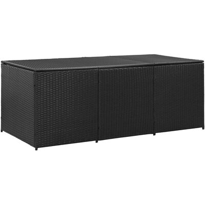 vidaXL Garden Chest 180×90×75cm - Black vidaXL Garden Chest 180×90×75cm - Black
