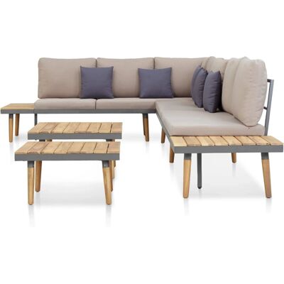 VIDAXL Nova - Gartensitzgruppe - 7 Sitzplätze - Braun VIDAXL Nova - Gartensitzgruppe - 7 Sitzplätze - Braun