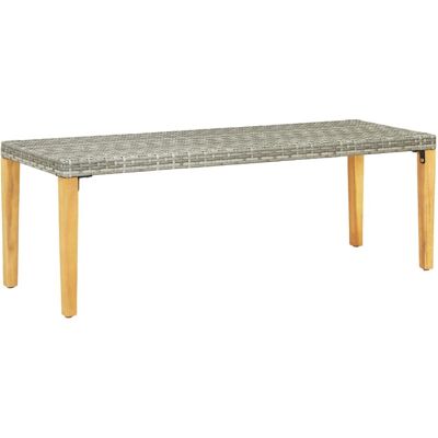 vidaXL Gartentisch Poly Rattan Grau - Gartentisch vidaXL Gartentisch Poly Rattan Grau - Gartentisch
