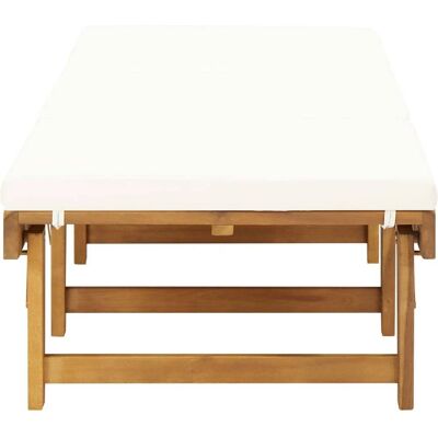 Vidaxl Faltbares Holz-Liegebett - Akazien Gartenmöbel Vidaxl Faltbares Holz-Liegebett - Akazien Gartenmöbel