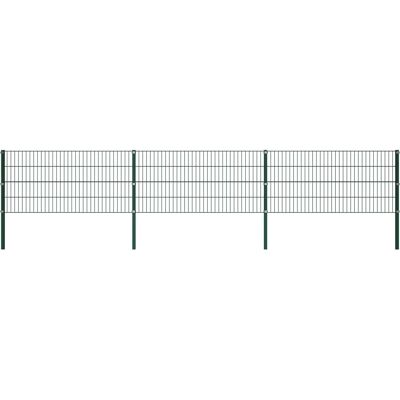 Maisonchic - Garden Fence Panel with Iron Posts 5.1x0.8 m - Garden Fence Maisonchic - Garden Fence Panel with Iron Posts 5.1x0.8 m - Garden Fence