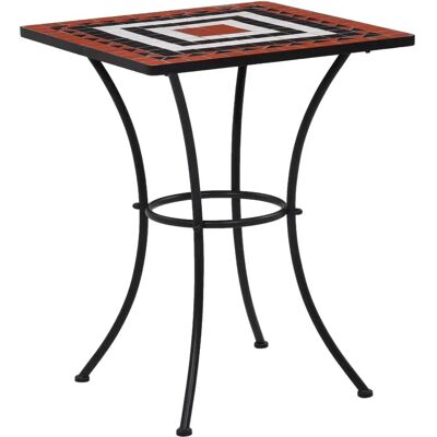 vidaXL Bistro Table in Mosaic Terracotta/White 60 cm vidaXL Bistro Table in Mosaic Terracotta/White 60 cm