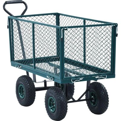 VIDAXL Chariot de Jardin - 350kg en Acier - Vert VIDAXL Chariot de Jardin - 350kg en Acier - Vert